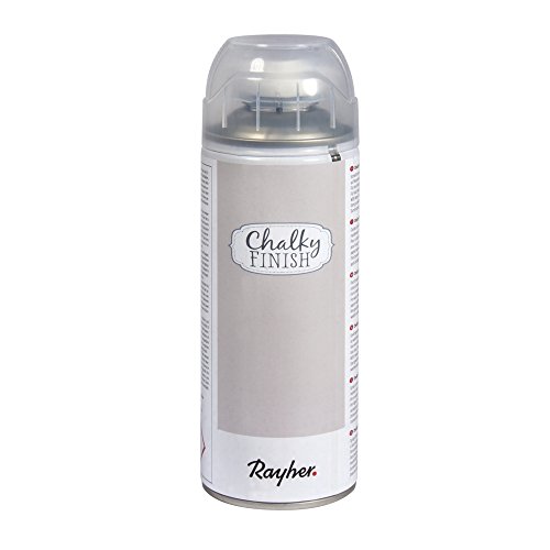 RAYHER Chalky Finish Spray 400ml, Kreidefarbe für eine Fläche von circa 1,5 – 2m², Helltopaz