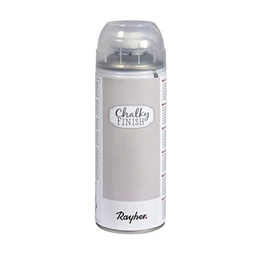RAYHER Chalky Finish Spray 400ml, Kreidefarbe für eine Fläche von circa 1,5 – 2m², Helltopaz
