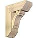 Ekena Millwork BKT0806X20X24OLY06RDF Olympic Slat Rough Sawn Bracket w/Offset Brace, Douglas Fir