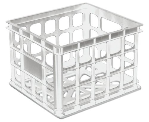 Sterilite 16928006 15-1/4" X 13-3/4" X 10-1/2" White Storage Crate White