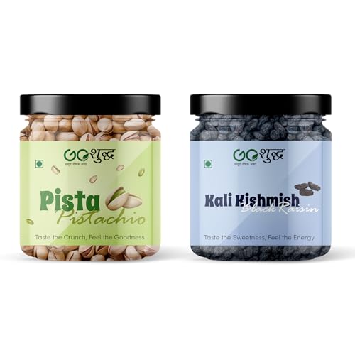 Image of Goshudh Pistachio 250g + Black Raisin 250g Combo Pack | Improves Stamina, Rich in Protein & Fiber (500gm Combo Pack)