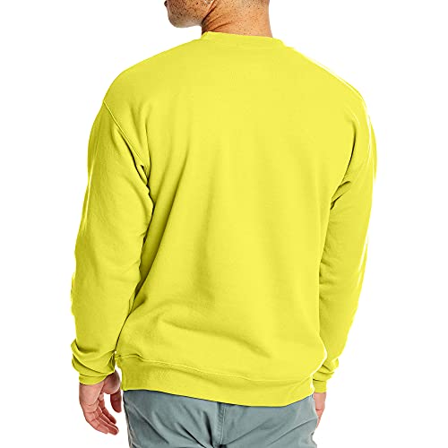 Hanes Men's EcoSmart Sweatshirt, safety green, Small - image 3