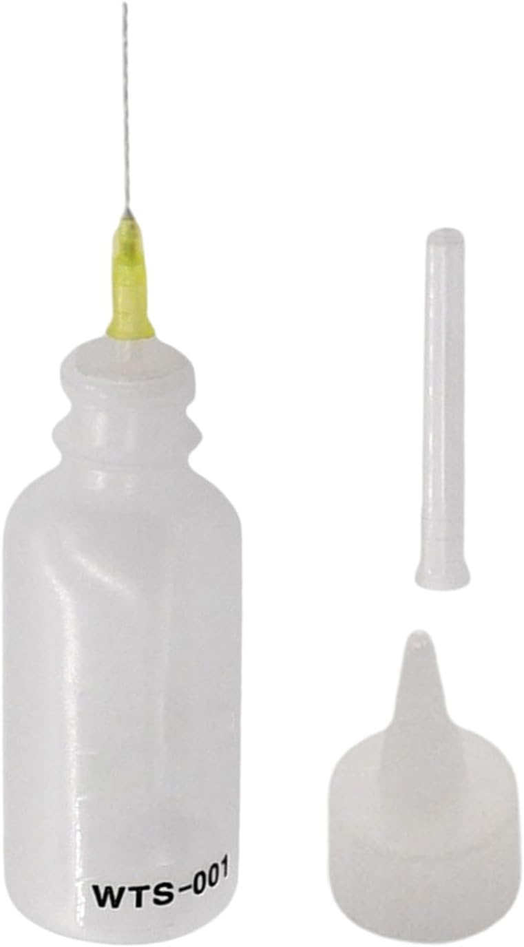 Liquid Squeeze Bottle – Fine Point Glue Dispenser, Controlled Drop Precision Tool, Compact Refillable Bottle | Versatile Applicator for Electronics Repair Craft Projects Quilling Oil Solvents
