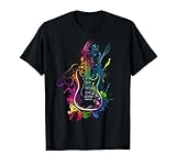Electric Guitar Colors Colorful Musician Guitar Gift For Gui T-Shirt