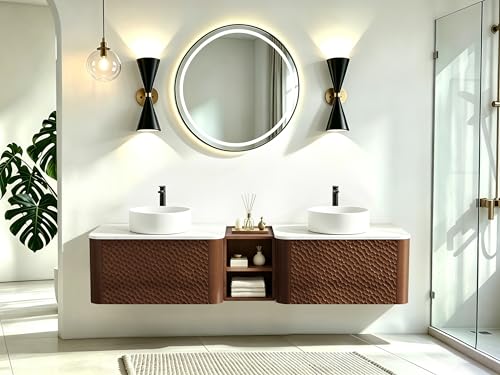 Nimaolt 72 Inch Double Vanity with Sink Set, Floating Bathroom