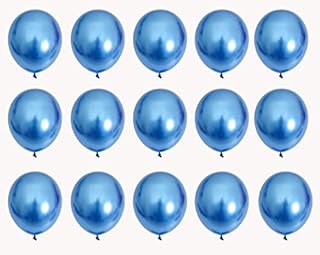 Jwssor 10 inch Blue Balloons,15pcs Metallic Blue Balloons,Latex Balloons for Birthday Wedding Party Anniversary