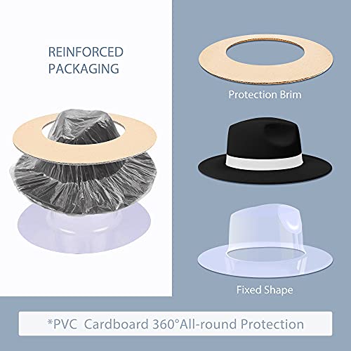 Image of Womens & Mens Fedora Hats, Wide Brim Fedora Hats for Women Men