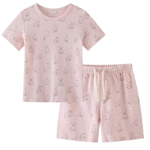 Owlivia Kids Pjs Set, Boys Girls Summer Short-Sleeve Sleepwear, 100% organic cotton Toddler...