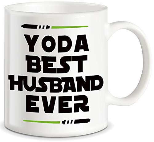 CLASSIC MUGS Yoda Best Husband Funny Novelty Coffee Mug Cup Best Anniversary Birthday Valentines Day Gifts For Husband BF Men Unique Gift Idea From Wife Fun For Mr, Hubby Gag Gift for Christmas