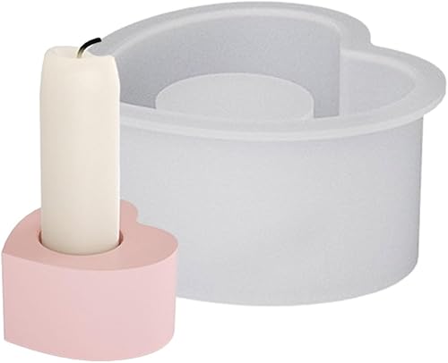 Miniatura 3 de Molde redondo de estrella de corazón para candelabro, molde para candelabro, adorno de mesa, moldes de silicona para manualidades de resina epoxi,