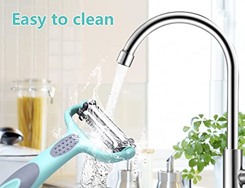 Symgila Kitchen Peeler Slice Julienne Peelers For Vegetables Fruit Carrot Potato Stainless Steel Sharp Blades Multifunctional Kitchen Tools Green (Green) #TOP5