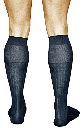 VITSOCKS Elegante 100% Katoen Dunne Ademende Kniekousen Heren (2 PAAR) Luxe Lange Sokken - Afbeelding 6