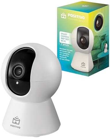 Smart Câmera Bot Wi-Fi 360° Positivo Casa Inteligente 2ª Geração,...