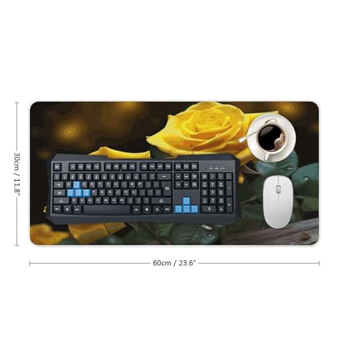 Protector de Escritorio con Rosas Amarillas Grande Antideslizante miniatura 2
