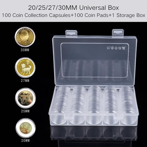 Capsulas de moneda transparentes para colección 33mm miniatura 2