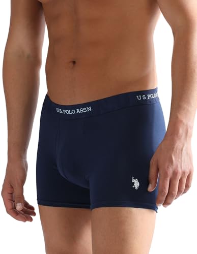 Image of U.S. Polo ASSN. Mens ET007 Anti Microbial Essential Long Underwear Trunk with Pouch Opening -Pack of 1