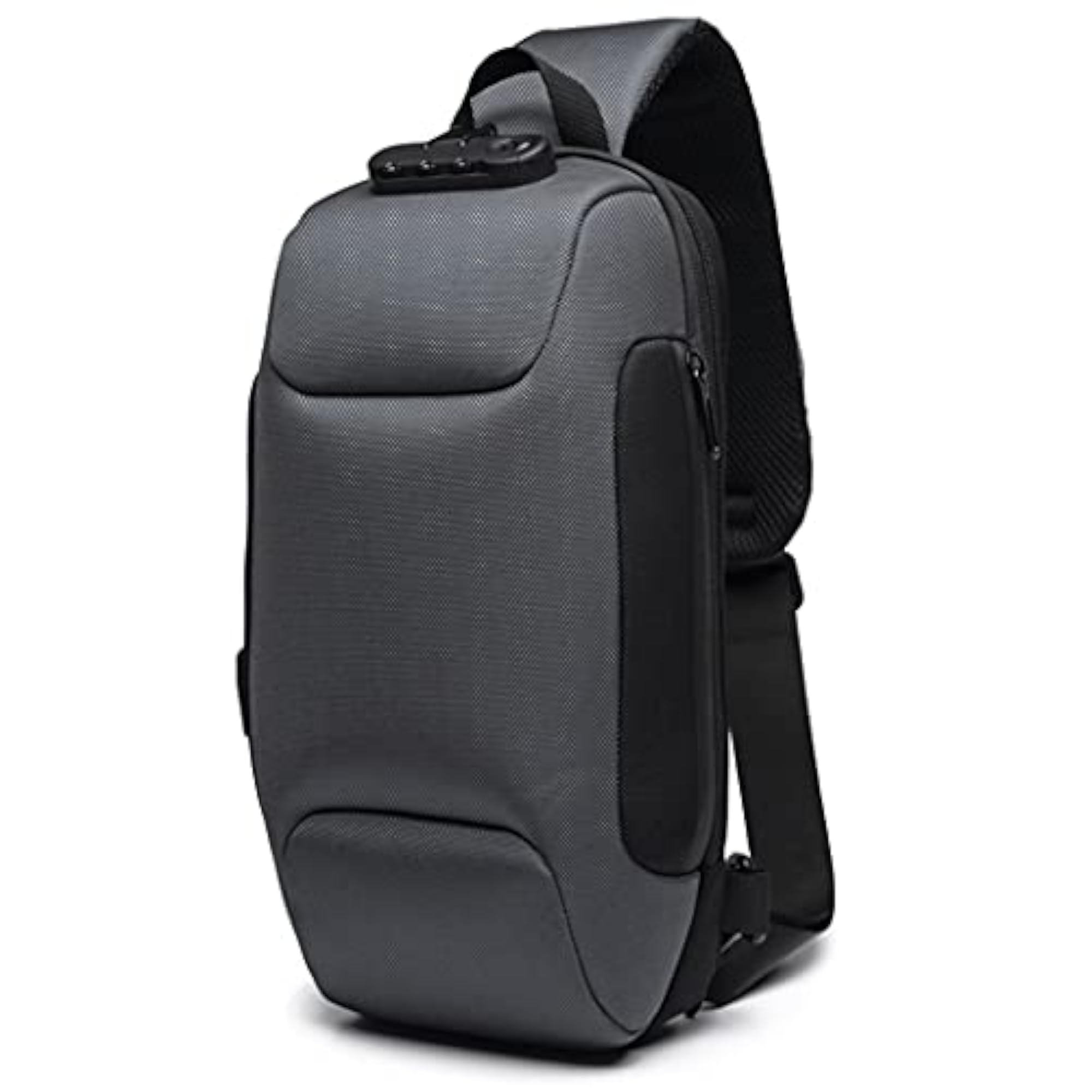 Men's Theft-Proof Waterproof Sling Bag with USB Charging