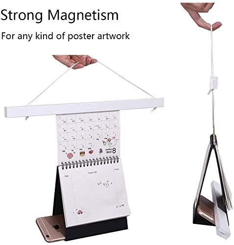 Image of 30x20 30x40 30x30 Poster Frame, Magnetic Light Wood Wooden Frame Hanger for Photo Picutre Canvas Artwork Art Print Wall Hanging (1 Pack, 30 inch, White)