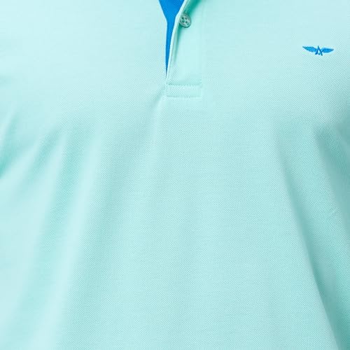 Image of Park Avenue Slim Fit Pure Cotton Print Pattern Polo Neck Casual T-Shirt