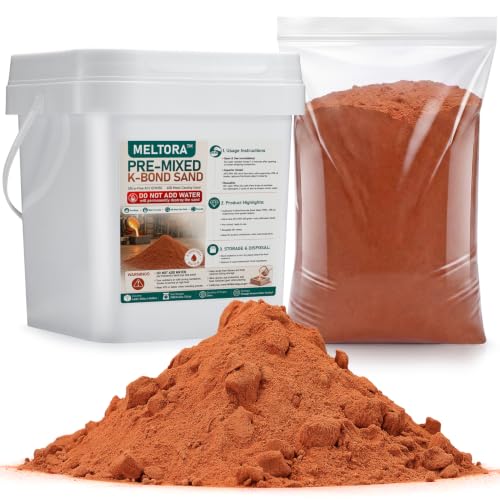 MELTORA 13 lb Oil-Bonded K-Bond Pre-Mixed Casting Sand Fine 400 Mesh Foundry Supply for Jewelry Crafting DIY Metal Molding Small Flask Pour Petrobond Alternative for Silver Aluminum Brass Bronze