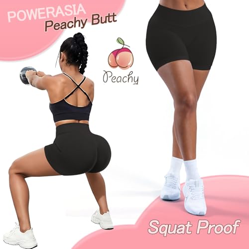 Workout Impact Shorts Hidden Scrunch Butt Lifting Gym Booty Biker Shorts for Women Tummy Control4