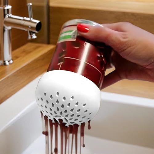 Colador pequeño anidado para cocina silicona blanco