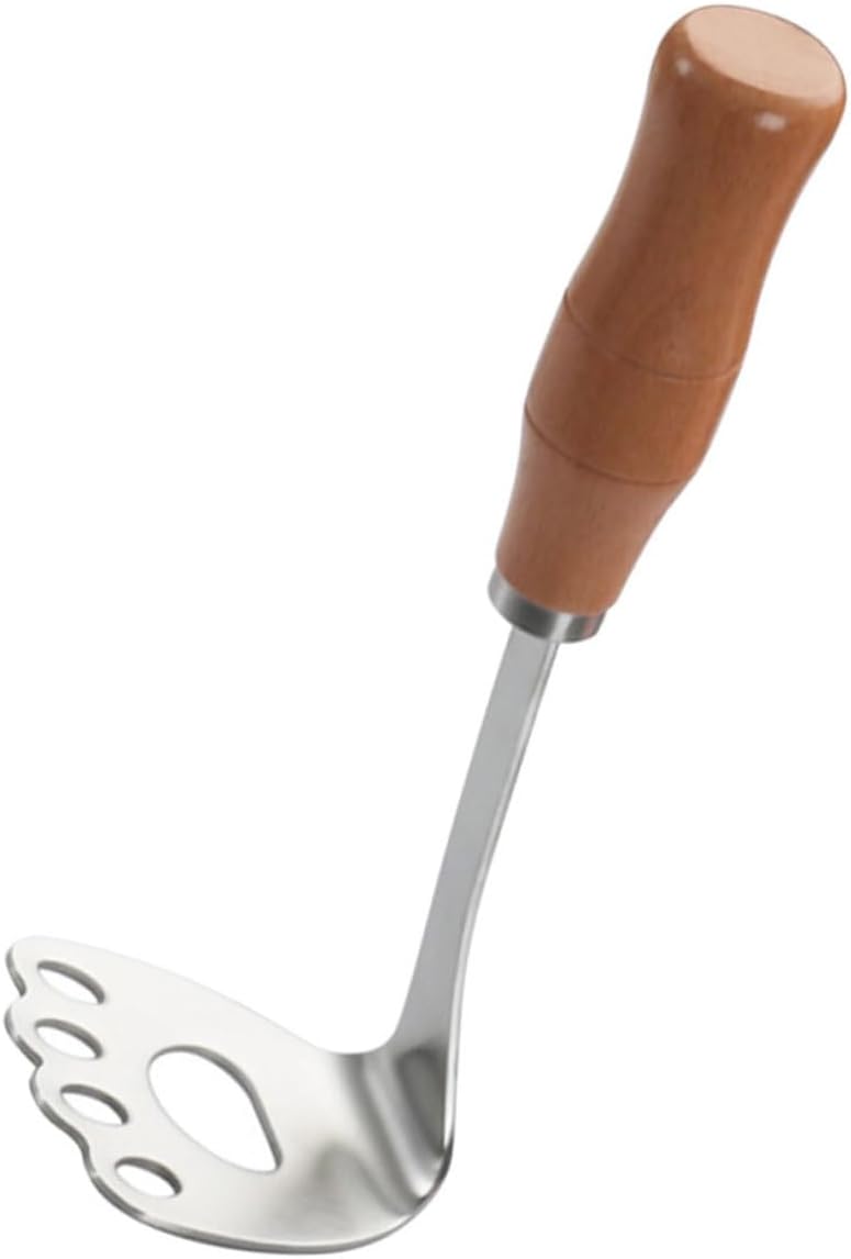 MAGICLULU 4pcs Ergonomic Potato Masher Stainless Steel Potato Presser for Mashed Fruit Puree Carrot Easy to Use Clean