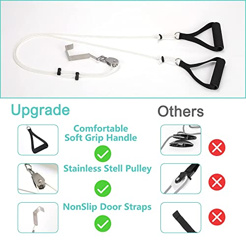 Fanwer Shoulder Pulley, Over The Door Exercise Pulley For Rotator Cuff Recovery, Arm Rehabilitation Over Head Pulley System, Increase Mobility │ Flexibility Stretching │ Range Of Motion… #TOP5