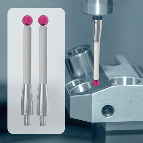Image of CMM Touch Probe Stylus For Renishaw A-5000-3709 Test Probes Leads 50mm Ball Ceramic Stem, Thread, 6mm Ball (2Pcs)