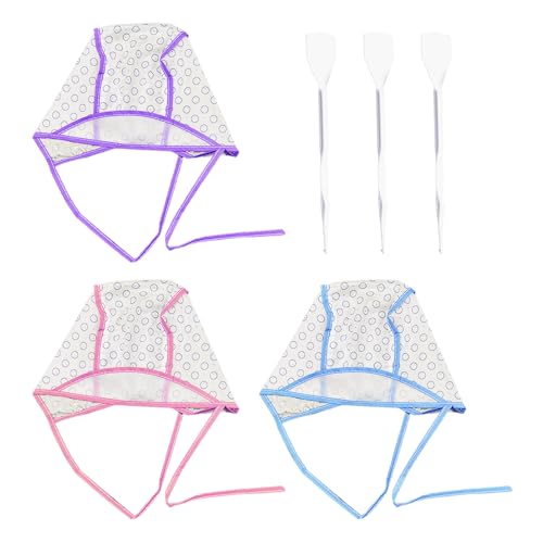 Tapa De Tinte Para El Cabello De 3 Piezas, Agujas De Plástico De 3 Piezas, Agujeros Autónomos, Sombrero De Salón Resaltado, Un Juego De Herramientas Creativas De Tinte Para El Cabello.