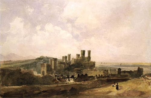 Affiche Château de Caernarvon par Peter De Wint poster d'art animaux 60x90cm