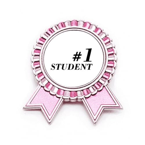 Broche Number 1 rose en métal idéale pour personnaliser une veste en jean