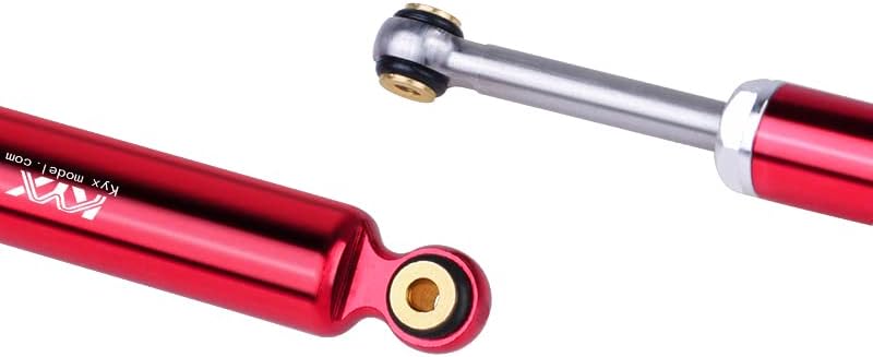 KYX Racing Aluminum Suspension Shock Absorber Inner Spring Shock 52mm Upgrades Parts Accessories for 1/24 RC Crawler Car Axial AX24 (4pcs), Red