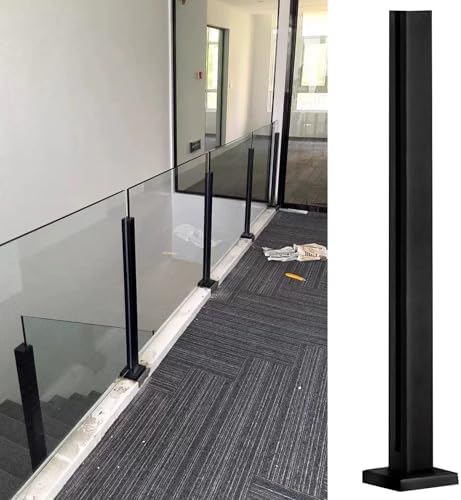 Glass Balustrade Post Clamp Bracket for Indoor & Outdoor Use - 135cm Railing System for Stair, Balcony, Attic, Pool, Porch