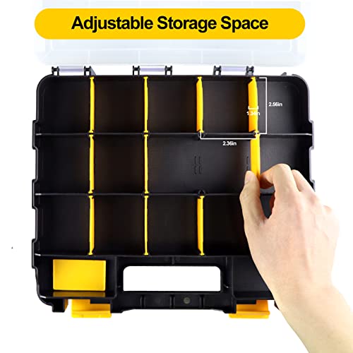 Tmyioyc Double Side Tool Box Organizer, Hardware Storage Box, Portable Small Parts Organizer With Removable Plastic Dividers For Screws, Nuts, Nails, Bolts #TOP2