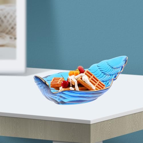 Assiette en verre de conque bleue alimentaire pour simplifier vos buffets - 7