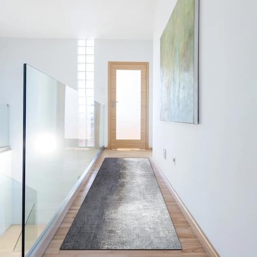 Alfombra atrapa la suciedad larga de poliéster para suelo gris de cocina 6