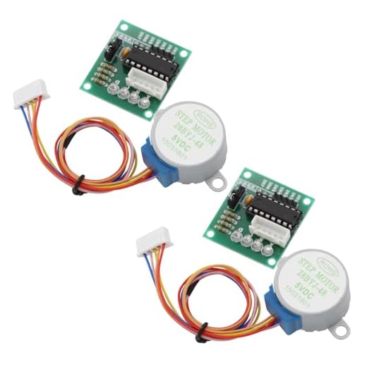 Heevhas 2 Sets of 28BYJ-48 5V 4-Phasen Schrittmotor Set + ULN2003 Treiberplatine Testmodul für Arduino