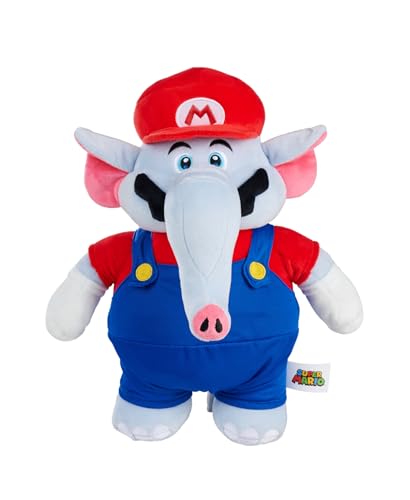 Simba Super Mario Elephant Plüsch – Kuscheltier (35 cm) aus Super Mario Galaxy Film, weicher Plüsch, Stofftier für Kinder & Fans, ab 0 Monaten