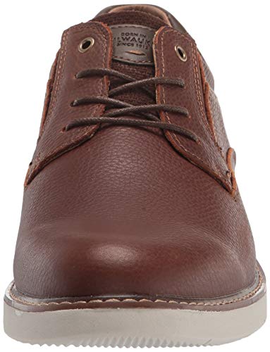 Nunn Bush Men's BAYRIDGE Plain Toe Lightweight Leather LACE-UP Oxford, Brown Multi, 8.52