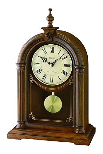 Seiko Alder Wood Mantel Clock with 2 x Chimes QXQ036B