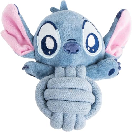 Giocattolo per cani corda Stitch resistente e ufficiale Disney / ideale per mordere, giocare e mantenere il tuo animale domestico divertente e attivo