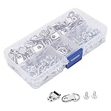 Cloimei Kit para colgar cuadros con anillo en D, sujetadores de gancho único de hierro de primera calidad con tornillos para asegurar marcos de cuadros en la galería de la oficina