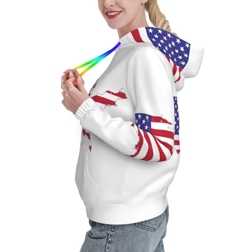 Sweat à capuche drapeau USA EdWal pull parfait pour le week-end