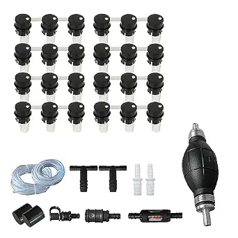 48V Battery Watering System Kit with Push-in Valves for Forklift and Golf Cart Batteries