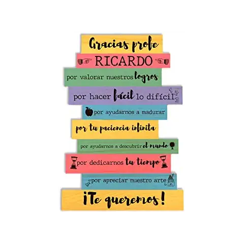 Cartel de Madera Personalizado para Maestros Cover