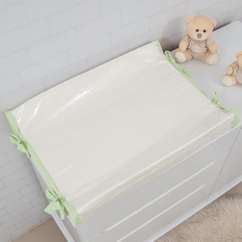 Trocador Americano Comoda Fraldas Impermeável Anatomico Com Abas Bebê Enxovais Capa Plástica Off Whi