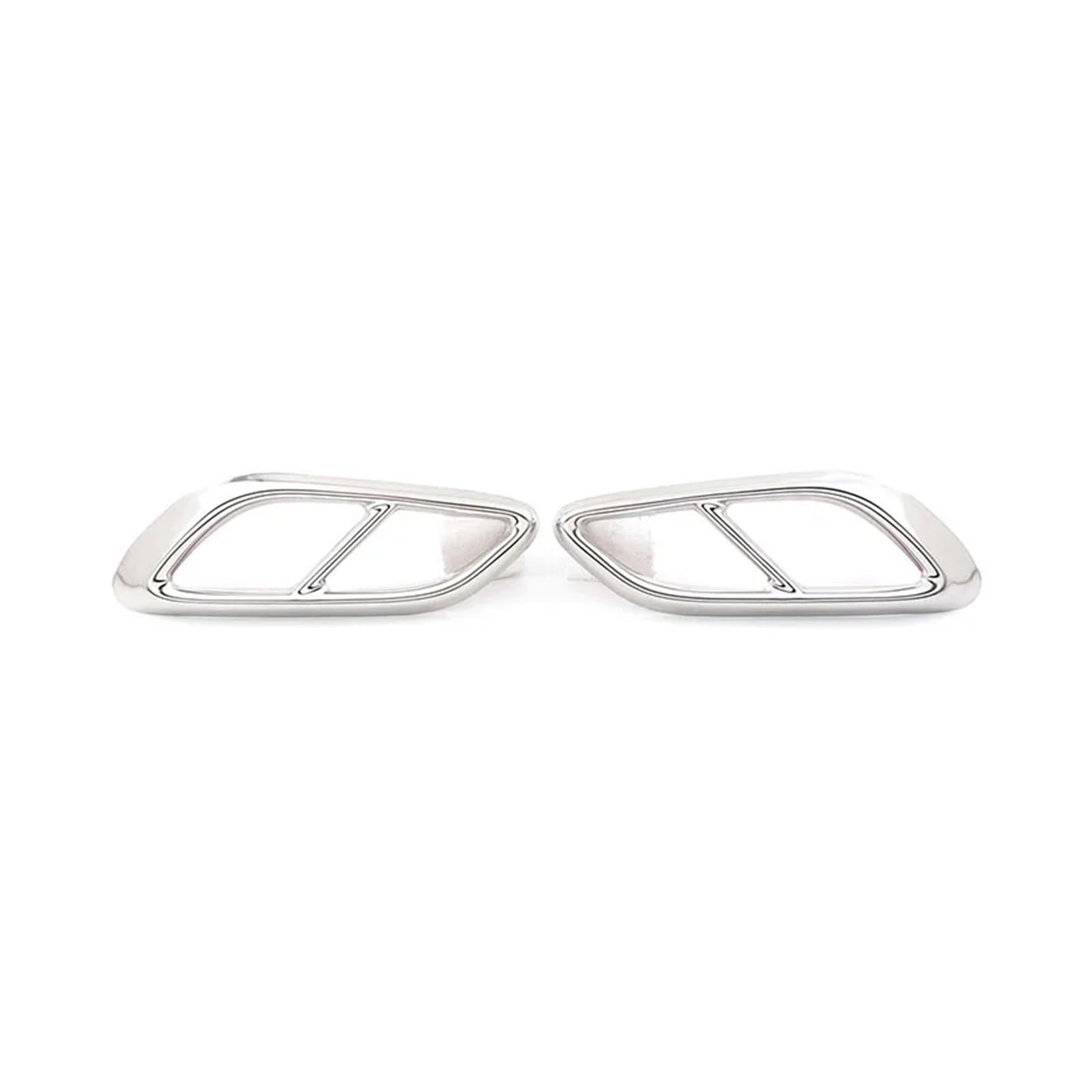 Cubierta de escape para Clase E W214 2024+ en acabado plata brillante AMG 7