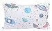 J-pinno Planet Spaceship Rocket Alien Cartoon Cozy Twin 100% Cotton 3 Pieces Sheet Set Bedroom Decoration Gift for Kids Boys Children Flat Sheet + Fitted Sheet + Pillowcase Bedding Set