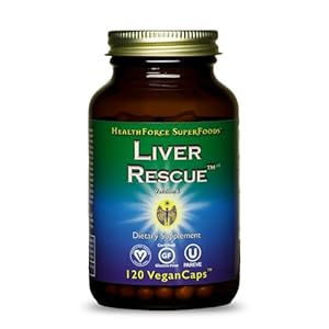 HealthForce SuperFoods Liver Rescue – Natural Liver Cleanse – Liver Health Formula with Milk Thistle & Dandelion Root – Gluten-Free & Vegan – 120 Capsules